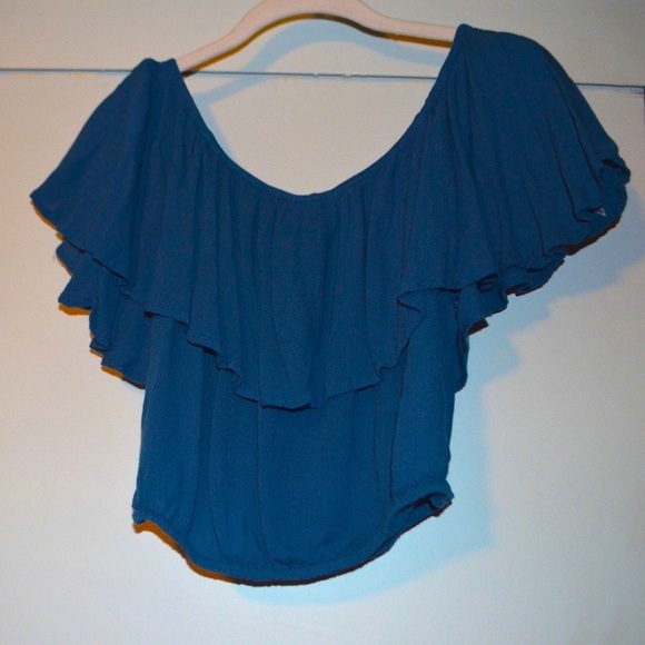 PACSUN LA Hearts Off-Shoulder Crop Top - Picture 2 of 2